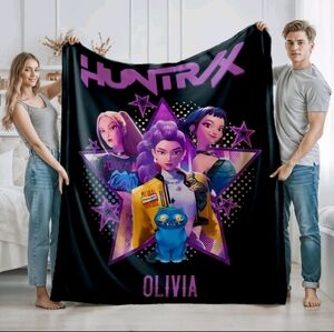 KPop Demon Hunters Derpy Tiger 30" x 40" XS Throw Blanket Travel Kids Office New